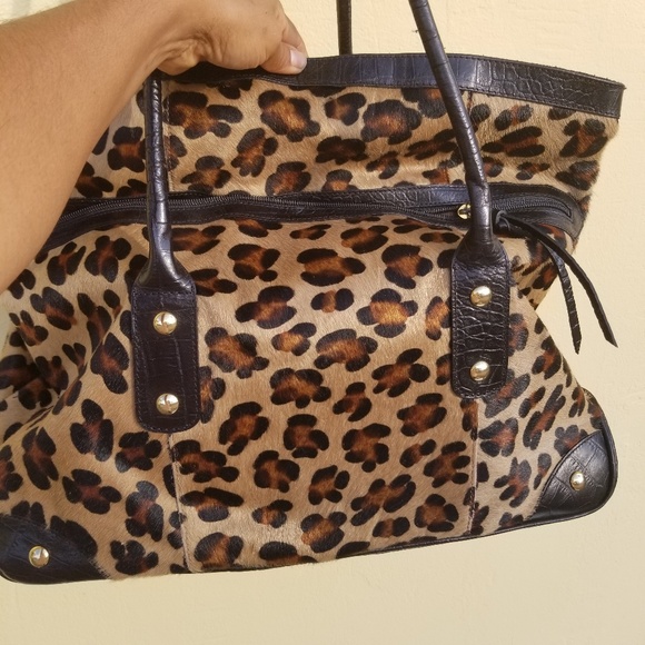 Maurizio Taiuti leopard tote italian tote - Picture 9 of 11